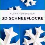 Erstaunlich 3d Schneeflocke Aus Papier Basteln Kostenlose Vorlage