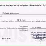 Erstaunlich Bescheinigung Arztbrief Krankenschein Ärztliche