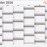 Erstaunlich Excel Kalender 2016 Kostenlos