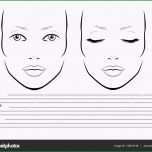 Erstaunlich Gesicht Diagramm Make Up Artist Leer Vorlage Vektor
