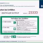 Erstaunlich Verhalten Bei Unfällen Vorlage – Vorlagens Download