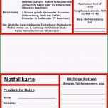 Fantastisch 15 Notfallausweis Vorlage