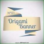 Fantastisch Elegant origami Banner Vorlage