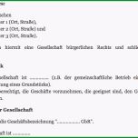 Fantastisch Gesellschaftsvertrag Gmbh Vorlage Word Best Of