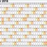 Fantastisch Kalender 2016 In Excel Zum Ausdrucken 16 Vorlagen Für