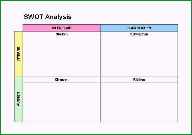 swot analyse vorlage best of swot analysis vorlagen excel vorlagen kostenlos herunterladen