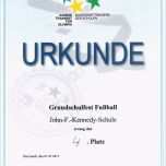 Fantastisch Urkunde Fussball