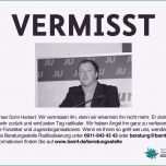 Fantastisch Vermisstenanzeige Vorlage