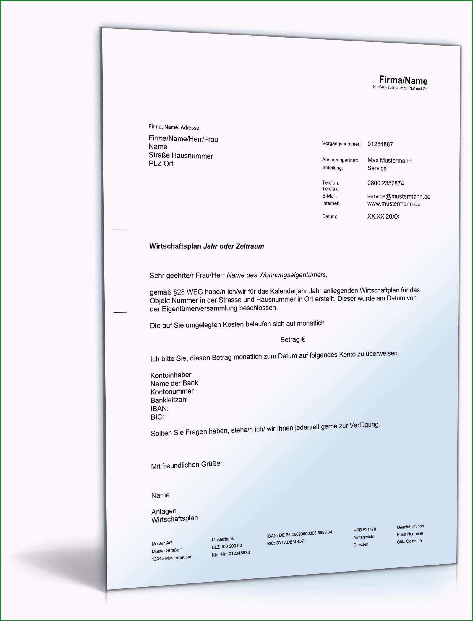 wirtschaftsplan