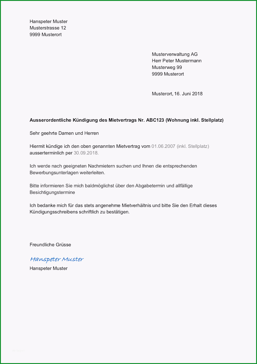 wohnung kuendigung vorlage