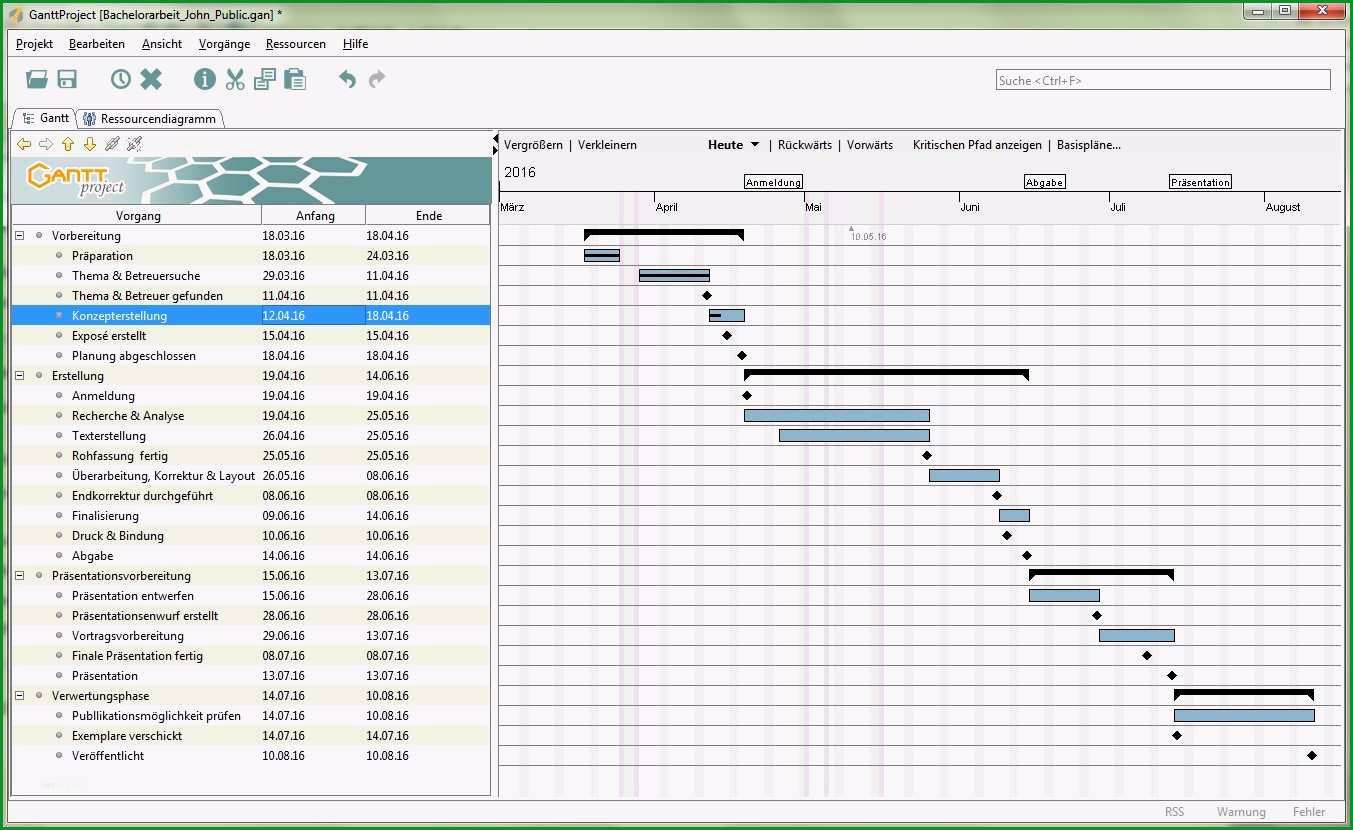 Fantastisch Zeitplan Masterarbeit Vorlage Cool [zeitplan