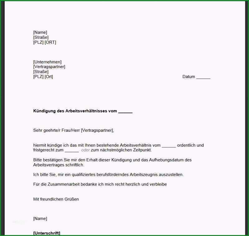 16 formlose kundigung vorlage