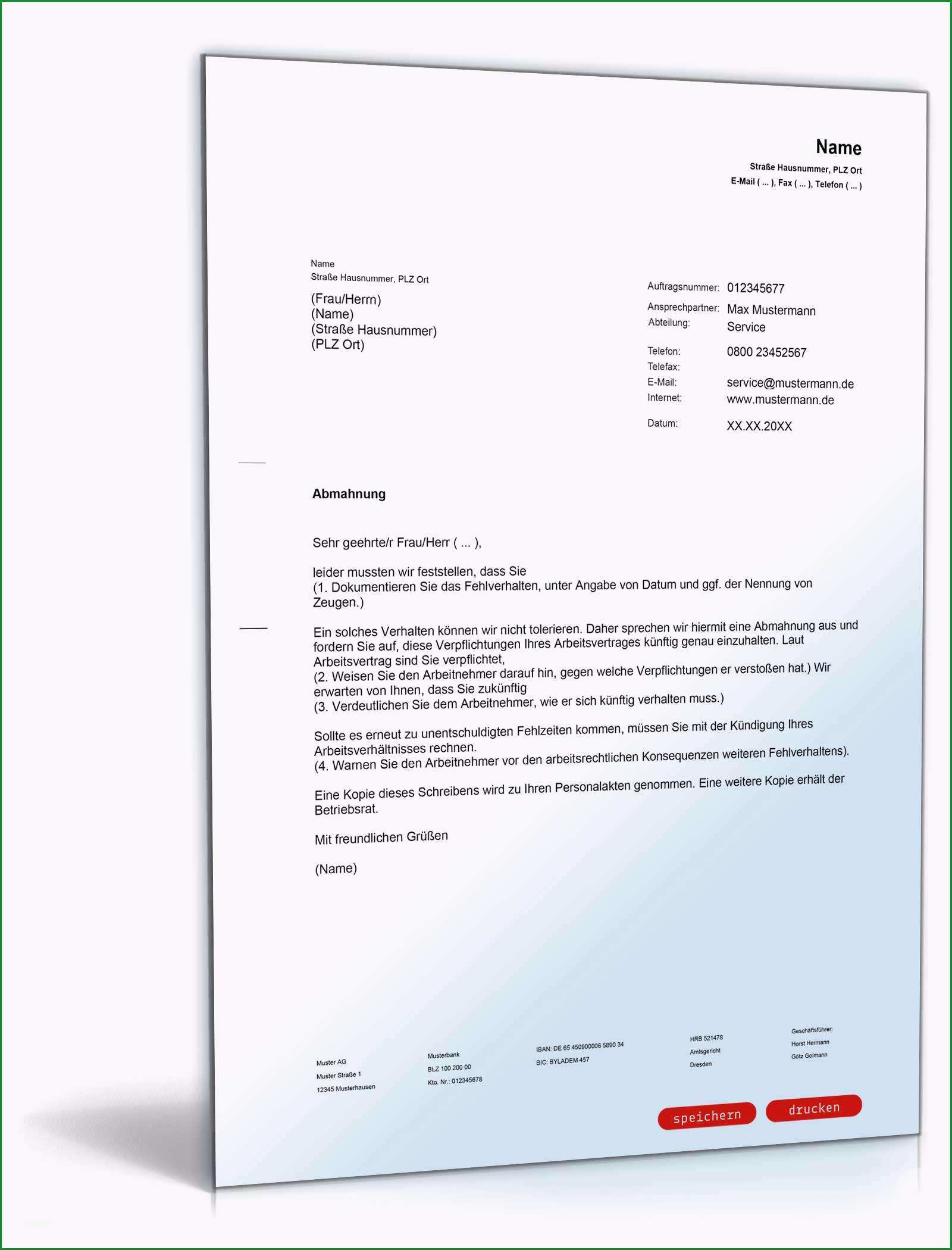 abmahnung eines arbeitnehmers