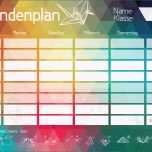 Faszinieren Dein Trendiger Stundenplan Zum Ausdrucken Saxoprint