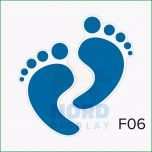 Faszinieren Fuß Und Schuhabdrücke Aus Floor Graphics Fußbodenfolie