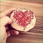 Faszinieren Herz Bild Aus Holz Nägel Und Faden Basteln • Kreativ Blog