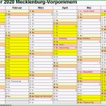 Faszinieren Kalender 2020 Mecklenburg Vorpommern Ferien Feiertage