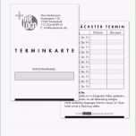 Faszinieren Terminkarte Aus Karton Mit Ihren Kontaktdaten Und Logo