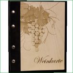 Faszinieren Weinkarte Aus Holz Mit Ledereinband A5 – Lasergravur Neumann