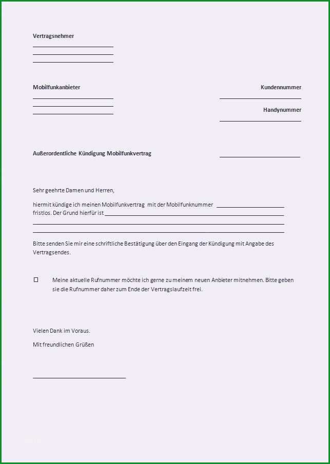 13 kundigung vorlagen zum ausdrucken