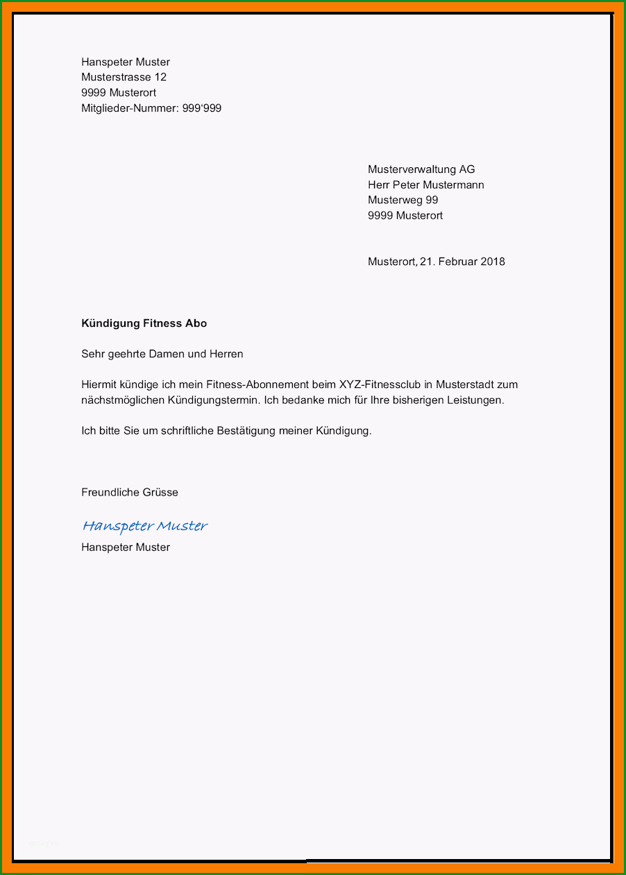 15 schriftliche kundigung wohnung vorlage