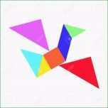 Großartig Bunte Chinesische Tangram Puzzle In Fliegenden Vogel form
