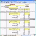 Großartig Excel Vorlagen Handwerk Kalkulation Kostenlos Papacfo