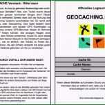 Großartig Logbuch Vorlagen Kocherreiter Auf Geocaching tour