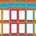 Großartig Mitarbeiter Des Monats Wall Vector Kostenlose Vektor
