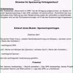 Großartig Muster Sponsoringvertragsentwurf sowie Hinweise Für