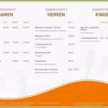 Großartig Preisliste Vorlage Friseur Befriedigend Preisliste Mit