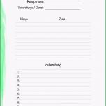 Großartig Rezeptvorlagen Im Watercolor Design