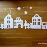 Großartig Wie Bastelt Man Das Fensterbild Häuser Im Winter