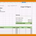 Hervorragen 10 Rechnung Excel Vorlage
