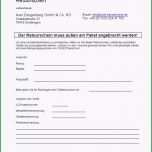 Hervorragen 11 Vorlage Retourenschein