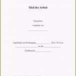 Hervorragen 16 Deckblatt Vorlage Word Hausarbeit