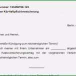 Hervorragen 27 Wunderbar Kündigungsschreiben Versicherung Vorlage