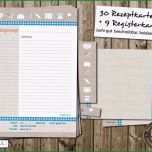 Hervorragen 30 Rezeptkarten Din A4 Und 9 Registerkarten Von Eigengut