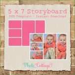 Hervorragen 5 X 7 Fotografie Storyboard Vorlage Digitale Collage
