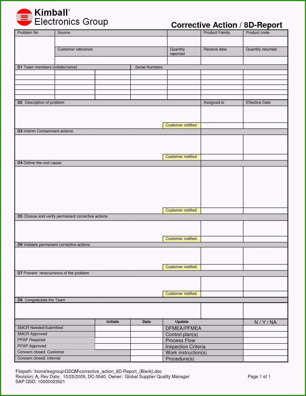8d report vorlage einzigartige 8d report vorlage xls best 8d report template xls cool