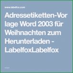 Hervorragen Adressetiketten Vorlage Word 2003 Für Weihnachten Zum