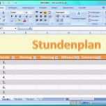 Hervorragen Excel Vorlage Stundenplan Download Chip