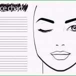 Hervorragen Gesicht Diagramm Make Up Artist Leer Vorlage Vektor