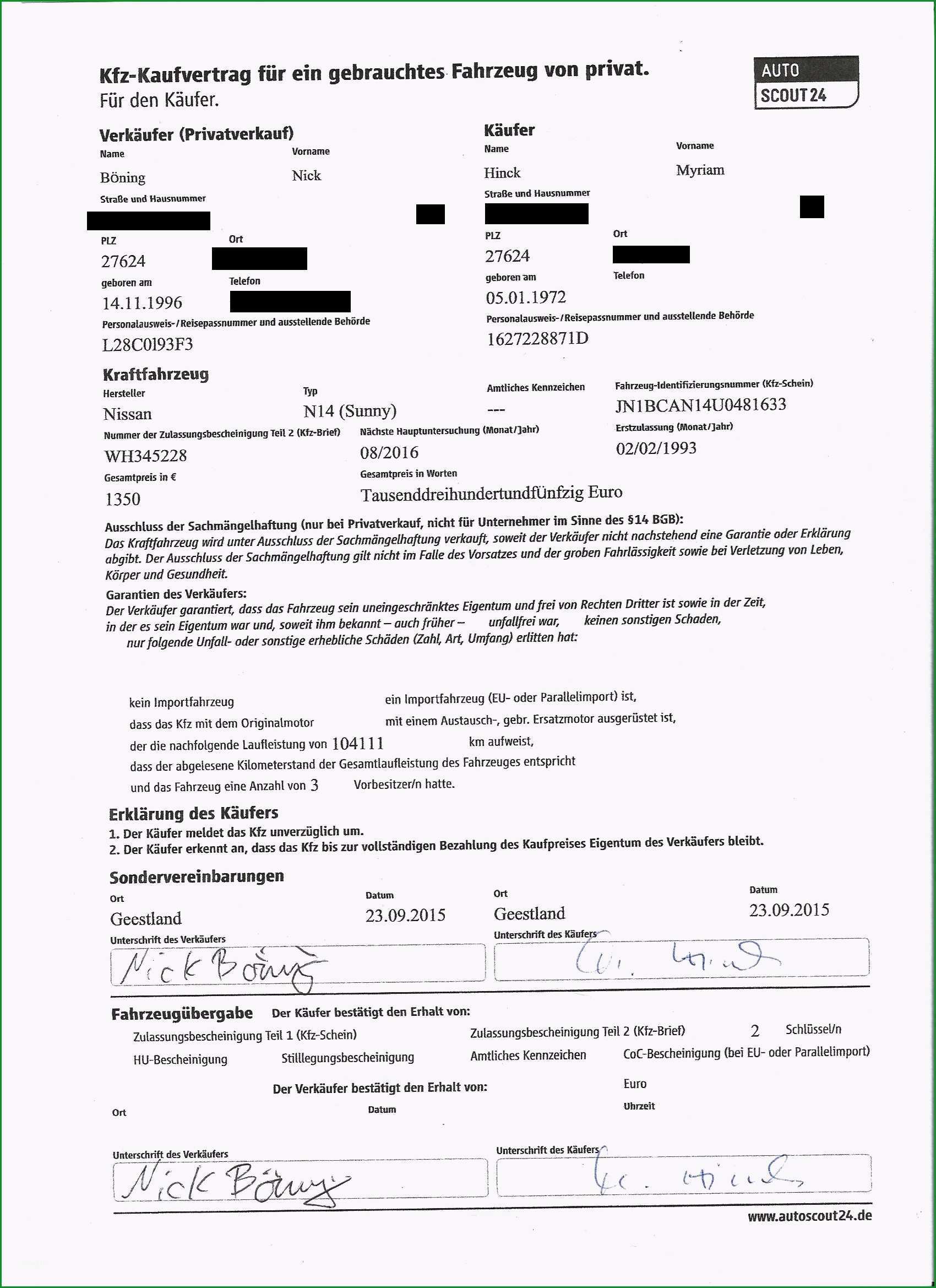 Hervorragen Kaufvertrag Gekauft Wie Gesehen Kaufvertrag Gebrauchter