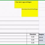 Hervorragen Kostenlos Einfacher Stundenzettel Excel