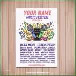 Hervorragen Musik Festival Plakat Vorlage Mit Platz Für Text