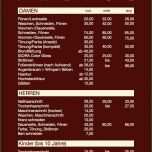 Hervorragen Preisliste Vorlage Friseur Befriedigend Preisliste Mit