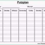 Hervorragen Putzplan Vorlage Zum Ausdrucken