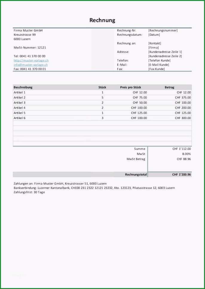 rechnung vorlage schweiz word und excel muster vorlage ch zusammen vorlage rechnung freelancer