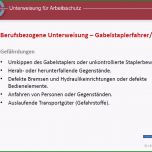 Hervorragen Unterweisungspräsentation Gabelstaplerfahrer In Vorlage